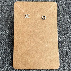 Sterling Silver X and O Stud Earrings